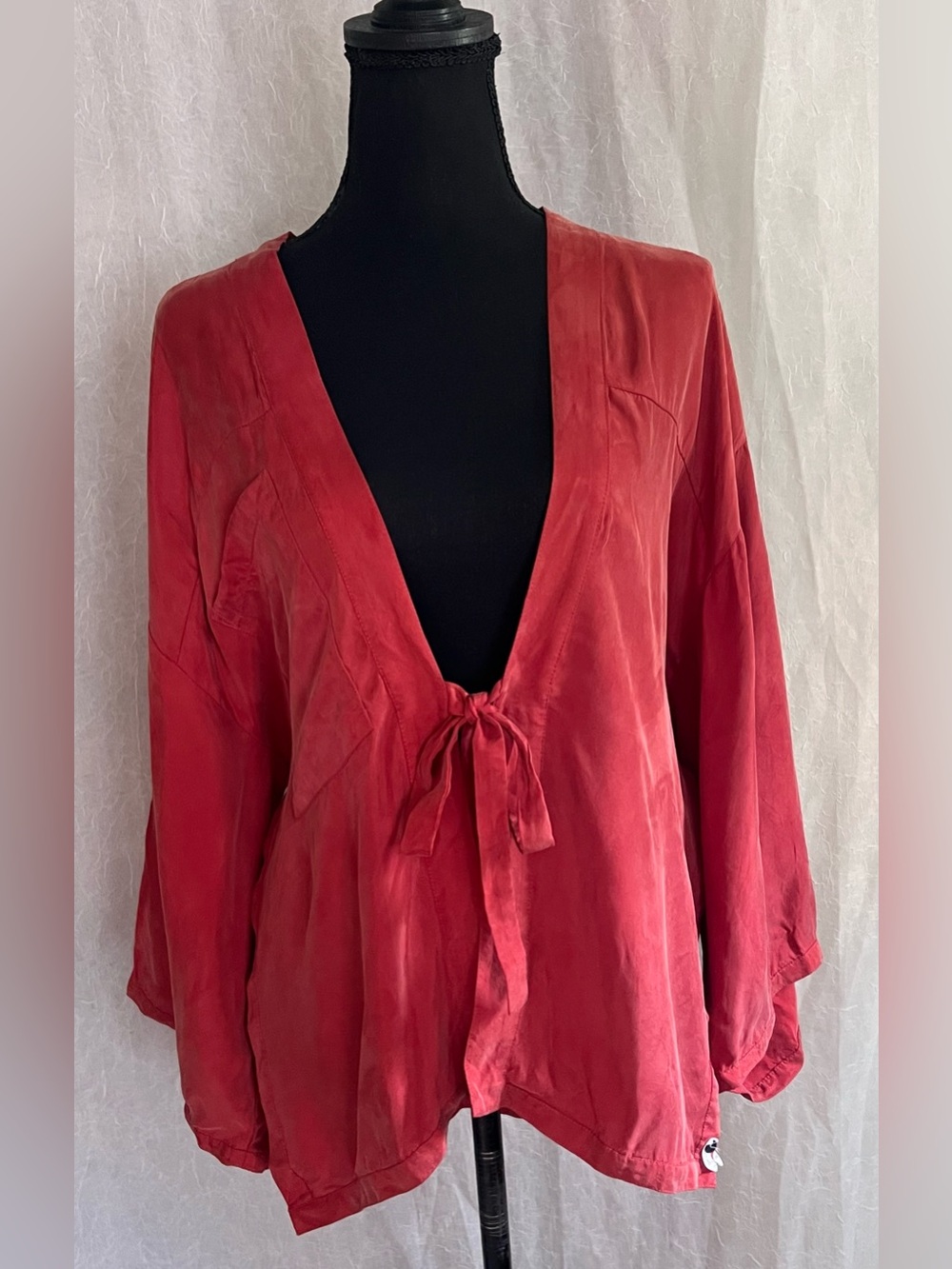 One Teaspoon orange kimono style top
